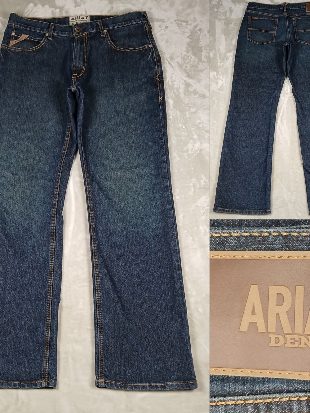 Ariat Relaxed Boot Cut M4 Jeans 34x34 Men's Dark Wash